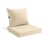 MIULEE Beige Outdoor Chair Cushion 24x24 Inch