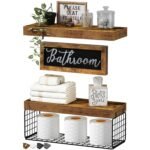 QEEIG Bathroom Shelves Over Toilet - Paper Storage...